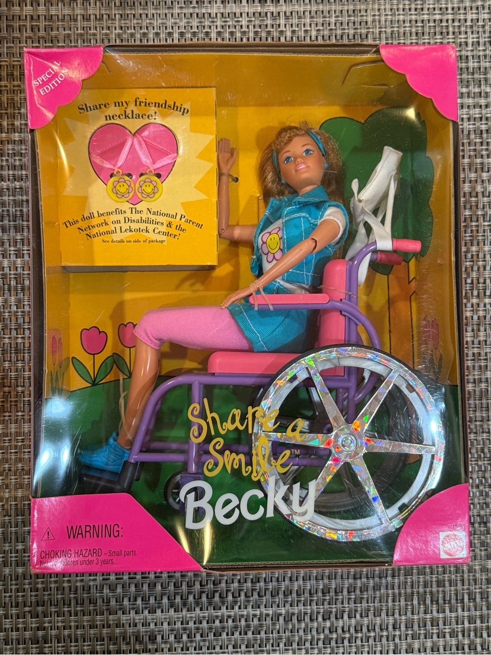 Share a Smile Doll in Pink & Blue Wheelchair - Special Edition